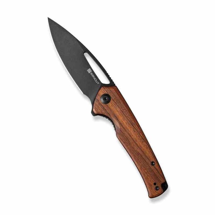 Couteau Sencut Mims Guibourtia Manche Bois Lame Acier 9Cr18MoV IKBS Linerlock Clip S210134 - Livraison Gratuite