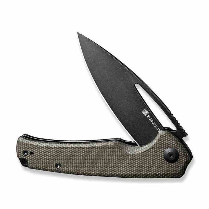 Couteau Sencut Mims Green Manche Micarta Lame Acier 9Cr18MoV IKBS Linerlock Clip S210133 - Livraison Gratuite
