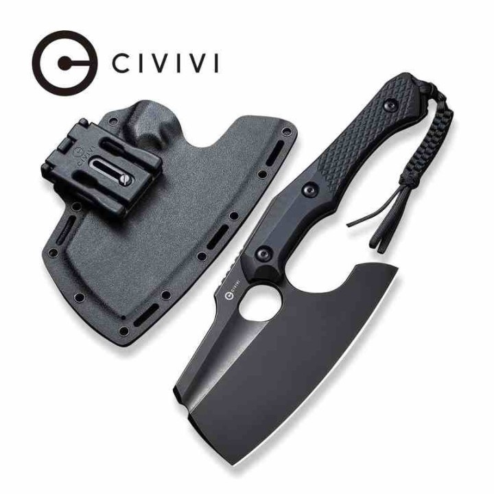Couteau Civivi Aratra Black Lame Cleaver Acier D2 Manche G10 Kydex Sheath CIVC210411 - Livraison Gratuite