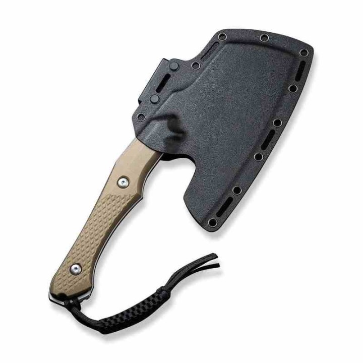 Couteau Civivi Aratra Tan Lame Cleaver Acier D2 Manche G10 Etui Kydex CIVC210413 - Livraison Gratuite