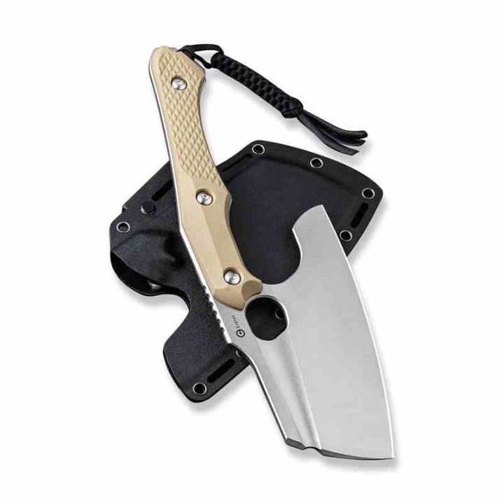 Couteau Civivi Aratra Tan Lame Cleaver Acier D2 Manche G10 Etui Kydex CIVC210413 - Livraison Gratuite