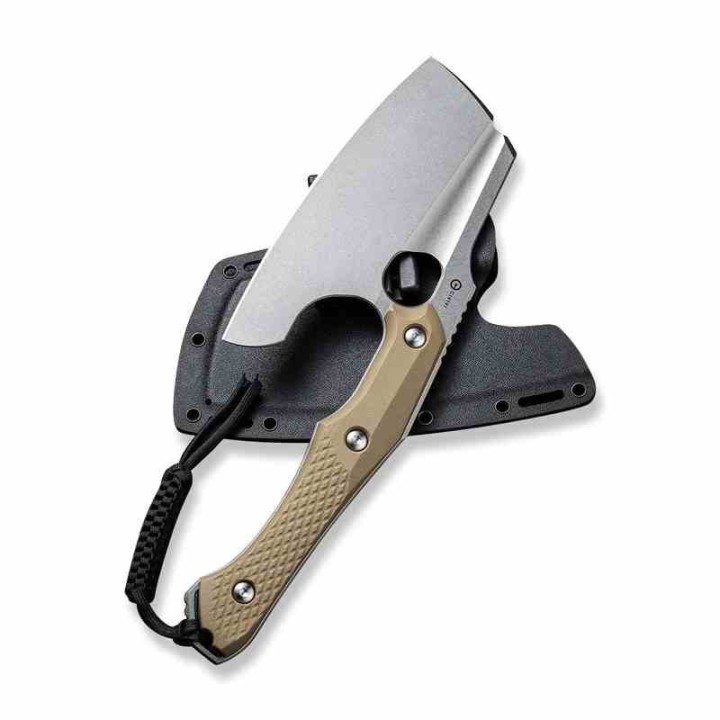 Couteau Civivi Aratra Tan Lame Cleaver Acier D2 Manche G10 Etui Kydex CIVC210413 - Livraison Gratuite