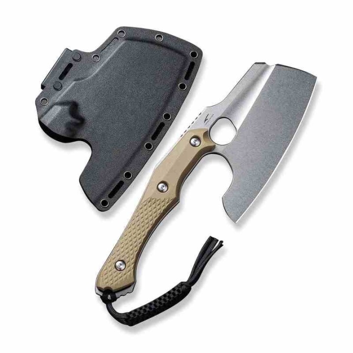 Couteau Civivi Aratra Tan Lame Cleaver Acier D2 Manche G10 Etui Kydex CIVC210413 - Livraison Gratuite