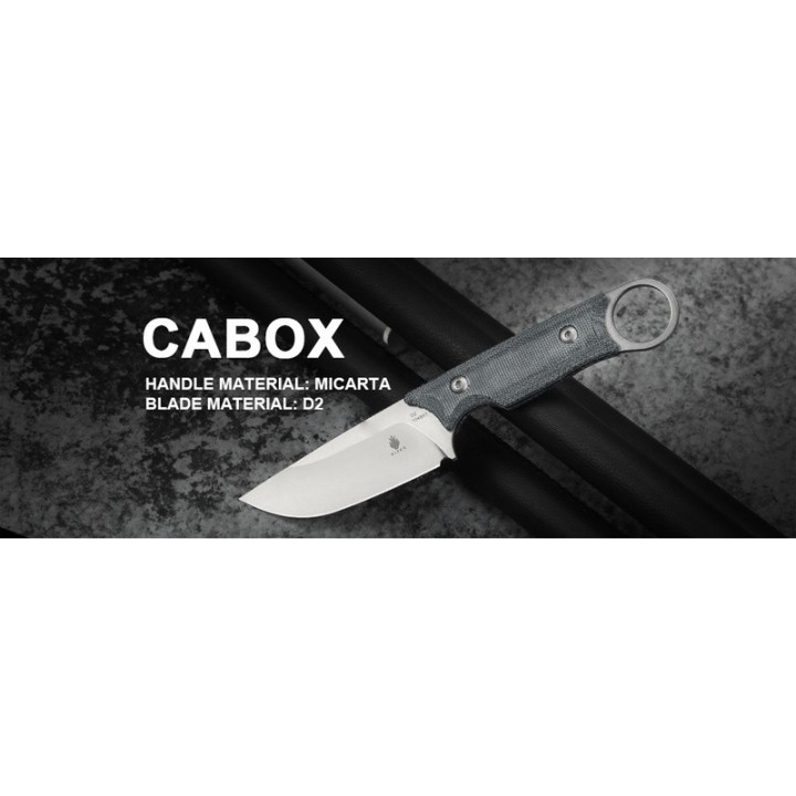Couteau Kizer Cabox Lame Acier D2 Drop Point Manche Micarta Etui Kydex KI1048A1 - Livraison Gratuite