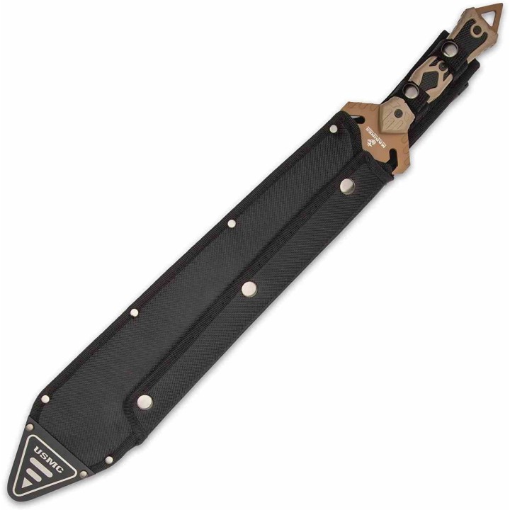 Epée Glaive USMC Desert Ops Sword Lame Acier AUS-6 Manche ABS Etui Nylon Honor Courage UC3507 - Livraison Gratuite