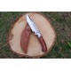 Couteau Bushcraft Elk Ridge Hunter Lame Acier 440 Manche Bois Etui Cuir ER052 - Livraison Gratuite