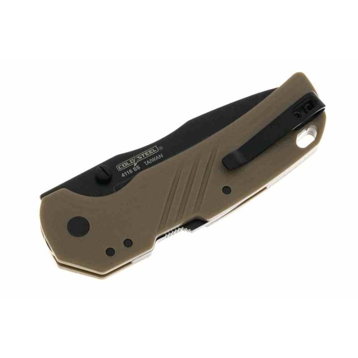 Couteau Cold Steel Engage ATLAS Lock FDE Lame Tanto Acier 4116 Blackwash Manche GFN Clip CSFL30DPLTBF - Livraison Gratuite