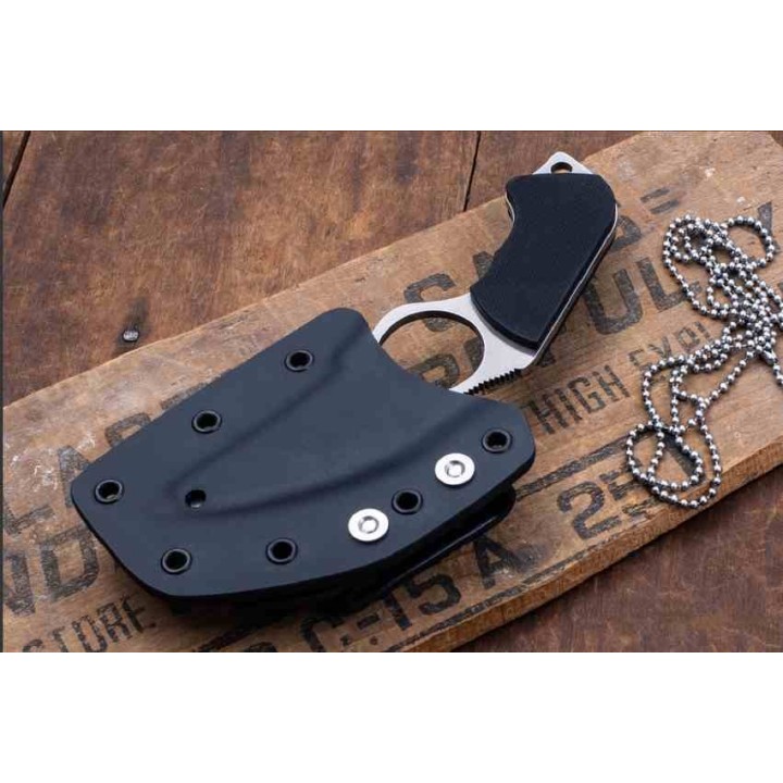 Couteau Spyderco Swick 5 Lame Acier LC200N Wharncliffe Serr Manche G10 Etui Boltaron Made USA SCFB14S5 - Livraison Gratuite