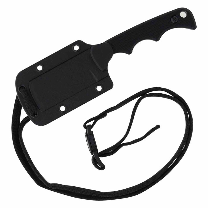 Lot de 2 Couteau de Cou Neck Smith&Wesson H.R.T. Cleaver Lame Acier 8Cr13MoV Etui Nylon SW1193153 - Livraison Gratuite