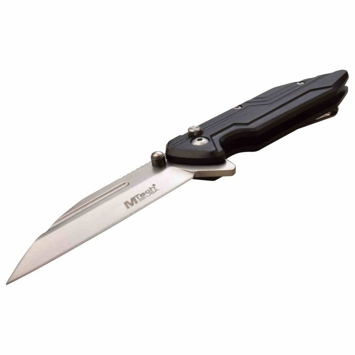Couteau Mtech Wharncliffe Lame Acier 3Cr13 Manche Alum IKBS Button Lock Clip MT1177BK - Livraison Gratuite