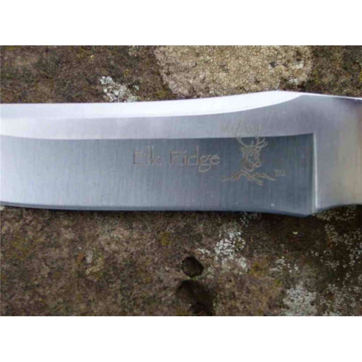 Couteau Elk Ridge Skinner Lame Acier 3Cr13 Manche Abs Etui Cuir ER027 - Livraison Gratuite