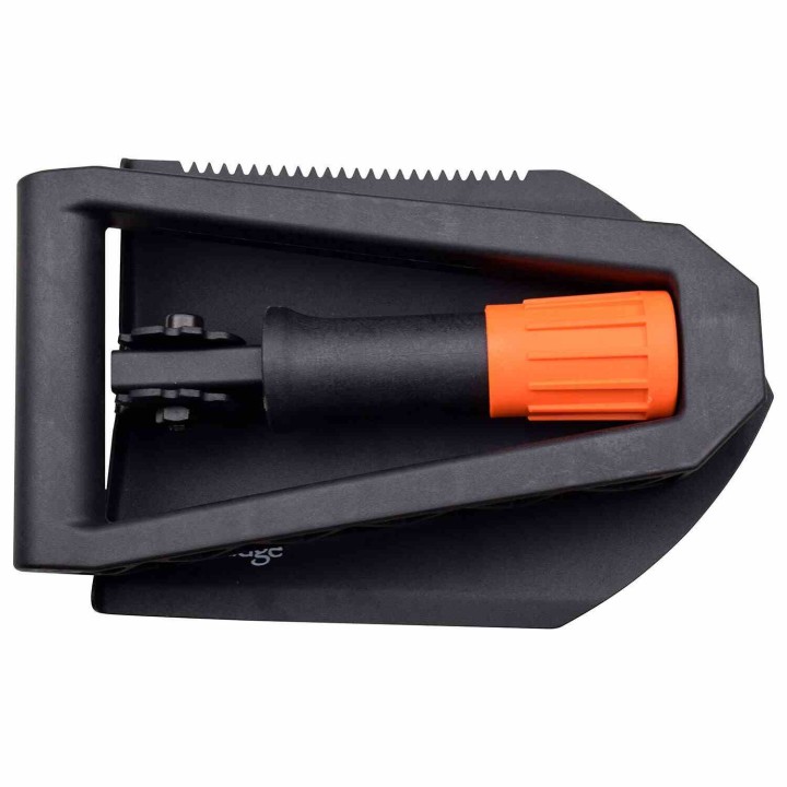 Pelle Tactical Elk Ridge TREK Shovel Lame Acier Carbone Manche Abs Etui Nylon ERE001OGN - Livraison Gratuite