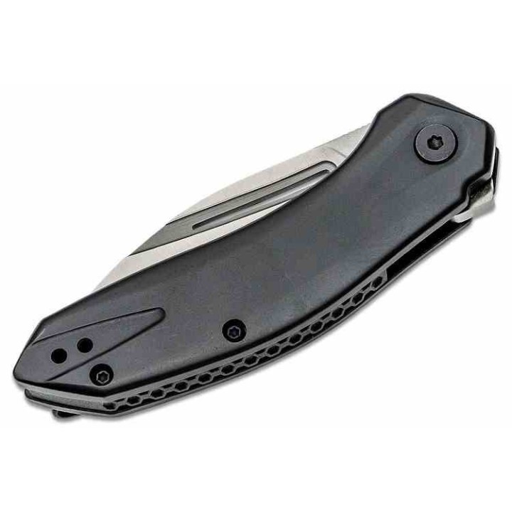 Couteau Kershaw Turismo A/O Lame Acier D2 Manche Acier KIVT Framelock Clip KS5505X - Livraison Gratuite