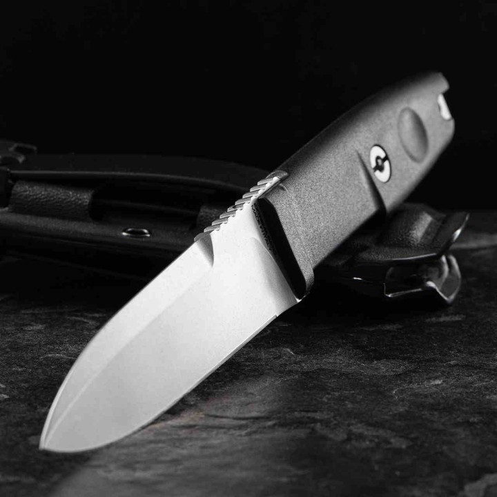 Couteau Tactical Extrema Ratio Scout 2 Stonewash Lame Acier N690 Manche Forprene Etui Nylon Italy EX0481SW - Livraison Gratuite