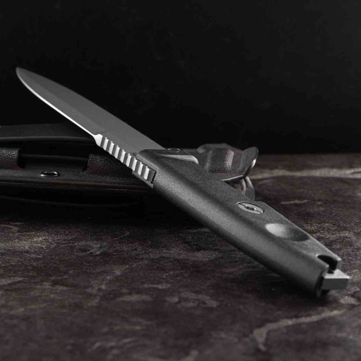 Couteau Tactical Extrema Ratio Scout 2 Stonewash Lame Acier N690 Manche Forprene Etui Nylon Italy EX0481SW - Livraison Gratuite