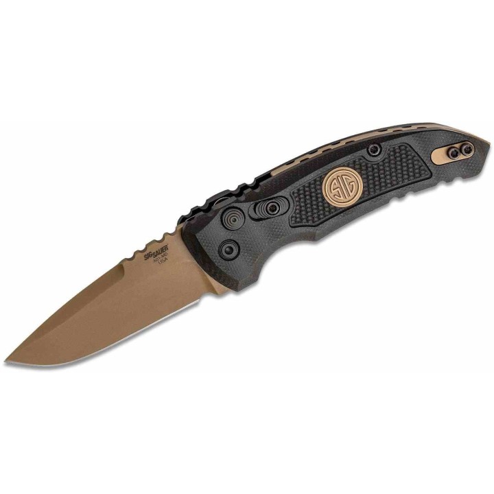 Couteau Automatique SIG Sauer A01-MicroSwitch Scorpion Lame Acier 154CM Made USA SIG16110 - Livraison Gratuite