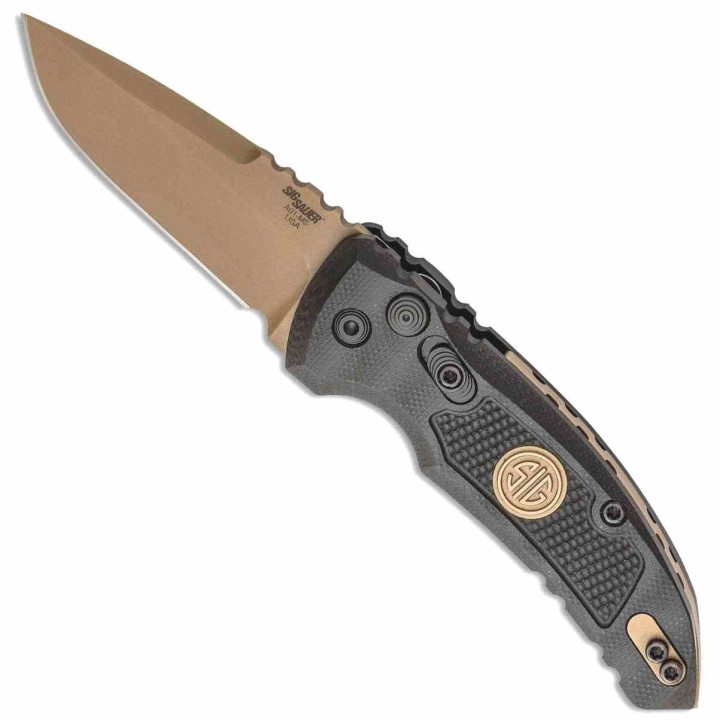 Couteau Automatique SIG Sauer A01-MicroSwitch Scorpion Lame Acier 154CM Made USA SIG16110 - Livraison Gratuite