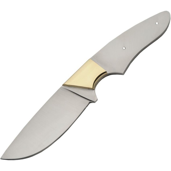 Lot de 3 Lames à Customiser Skinner Drop Point Lame Acier Inox Garde Laiton BL7734 - Livraison Gratuite