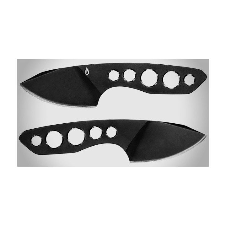 Couteau Gerber Dibs Lame Acier 440 Manche Squelette Etui Cuir G1903 - Livraison Gratuite