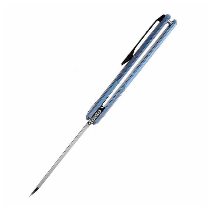 Couteau Kansept Arcus Blue Manche Titane/Micarta Lame Acier CPM-S35VN IKBS Framelock Clip K1046A3 - Livraison Gratuite