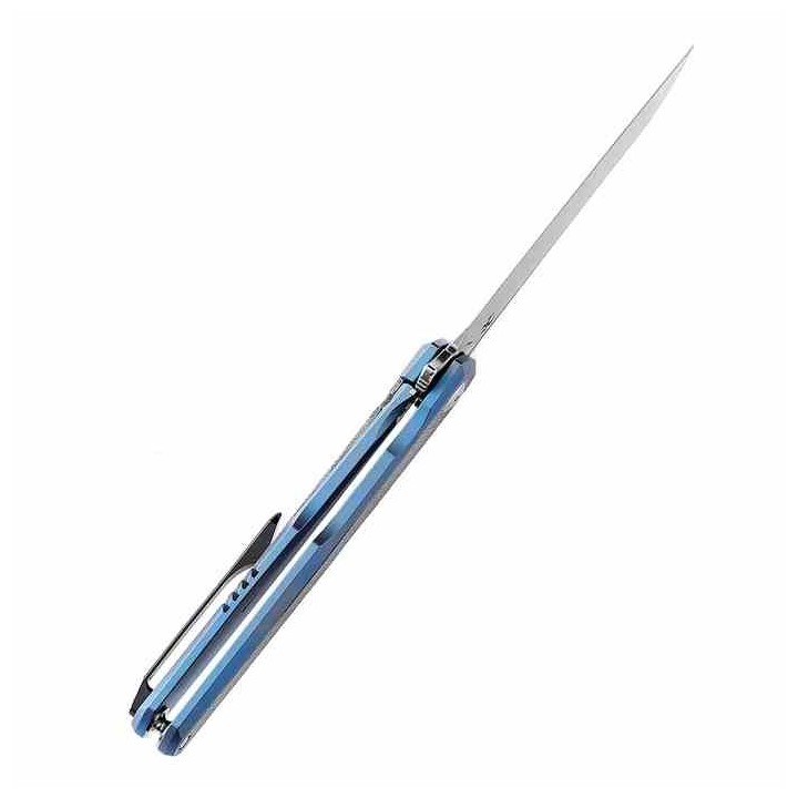 Couteau Kansept Arcus Blue Manche Titane/Micarta Lame Acier CPM-S35VN IKBS Framelock Clip K1046A3 - Livraison Gratuite