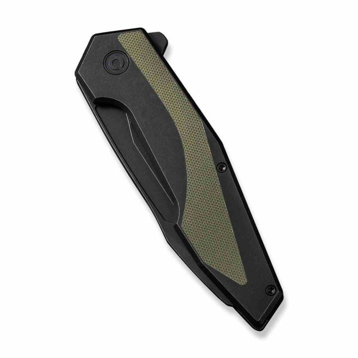 Couteau Civivi Hypersonic OD Green Lame Tanto Reverse Acier 14C28N Manche Acier/G10 IKBS Clip CIVC220111 - Livraison Gratuite