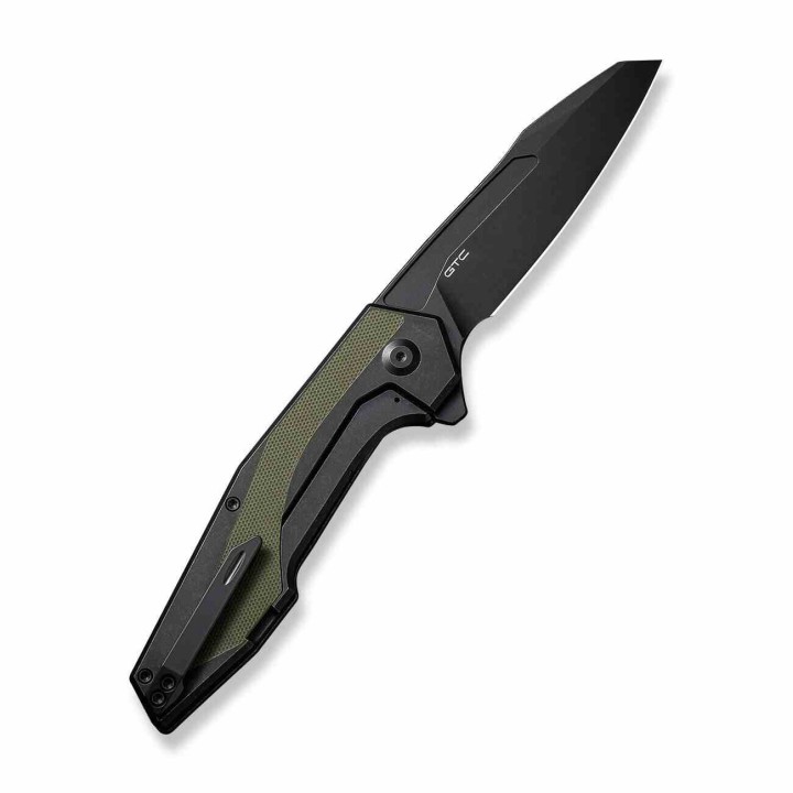 Couteau Civivi Hypersonic OD Green Lame Tanto Reverse Acier 14C28N Manche Acier/G10 IKBS Clip CIVC220111 - Livraison Gratuite