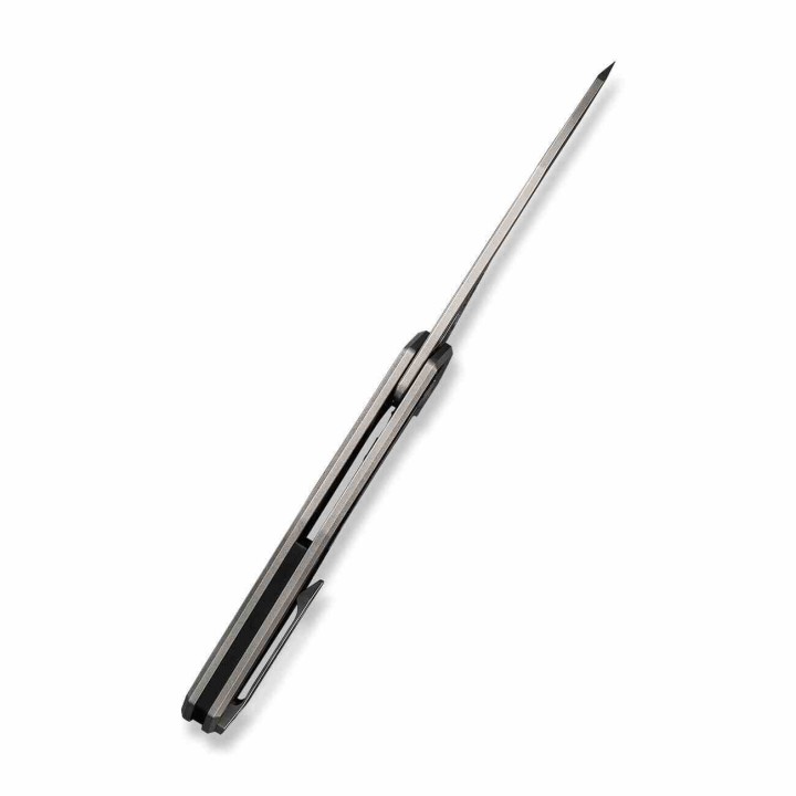 Couteau Civivi Hypersonic Black Lame Tanto Reverse Acier 14C28N Manche Acier/G10 IKBS Clip CIVC220112 - Livraison Gratuite