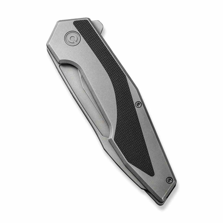 Couteau Civivi Hypersonic Black Lame Tanto Reverse Acier 14C28N Manche Acier/G10 IKBS Clip CIVC220112 - Livraison Gratuite
