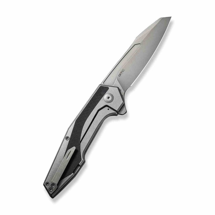 Couteau Civivi Hypersonic Black Lame Tanto Reverse Acier 14C28N Manche Acier/G10 IKBS Clip CIVC220112 - Livraison Gratuite