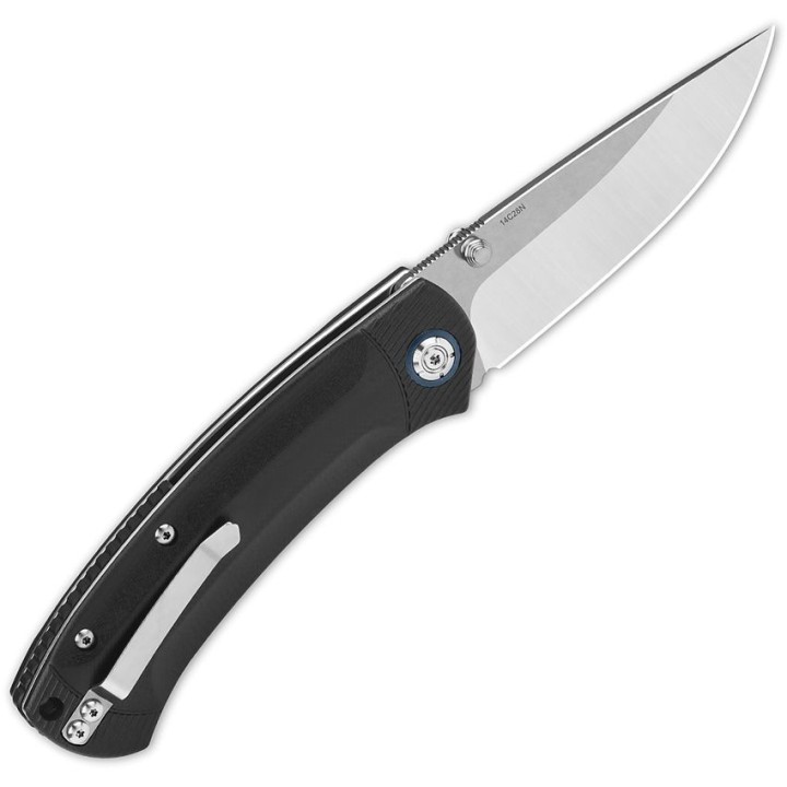 Couteau QSP Knife Copperhead Black Manche G10 Lame Acier 14C28N 2 Tons IKBS Linerlock Clip QS109A1 - Livraison Gratuite