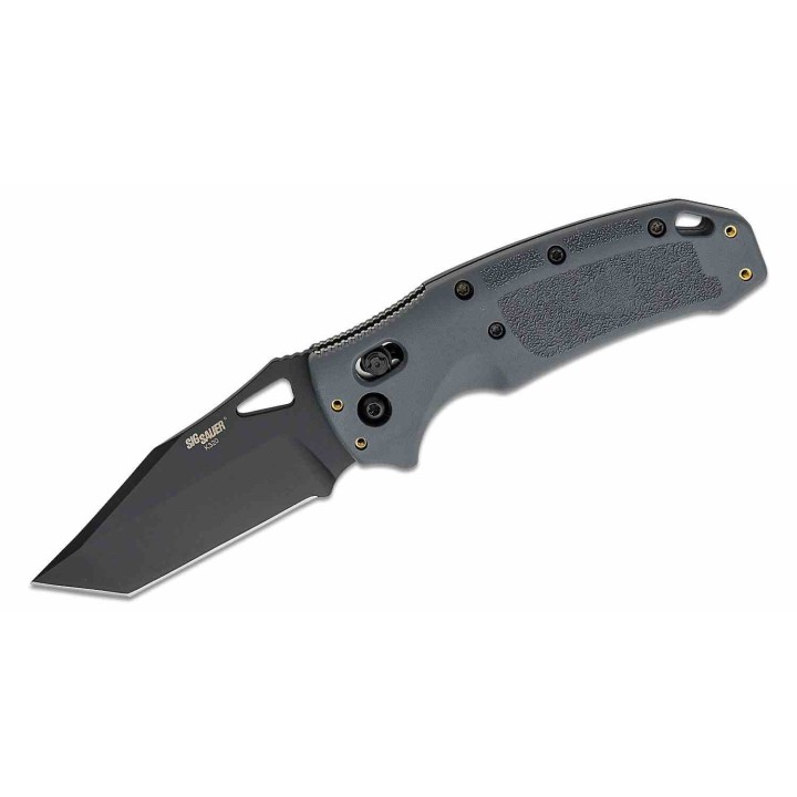 Couteau SIG Sauer K320 ABLE Lock Gray Tanto Lame Acier S30V Black Manche Gray Alu Made USA SIG36362 - Livraison Gratuite