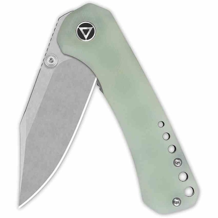 Couteau QSP Kestrel Jade Lame Acier 14C28N SW Clip Point Manche G10 IKBS Linerlock Clip QS145B1 - Livraison Gratuite