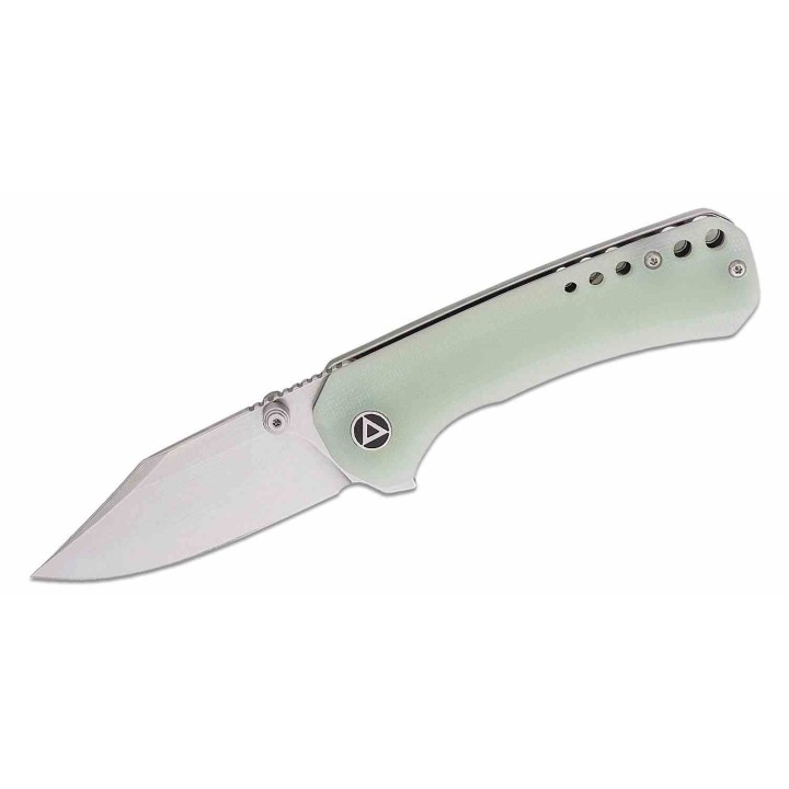 Couteau QSP Kestrel Jade Lame Acier 14C28N SW Clip Point Manche G10 IKBS Linerlock Clip QS145B1 - Livraison Gratuite