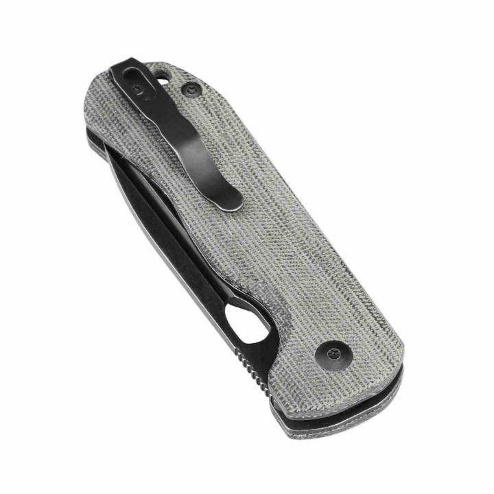 Couteau Kizer Cutlery Bugai Lame Acier CPM-3V Black Drop Point Manche Micarta IKBS Linerlock CLip KIV3627A1 - Livraison Gratuite