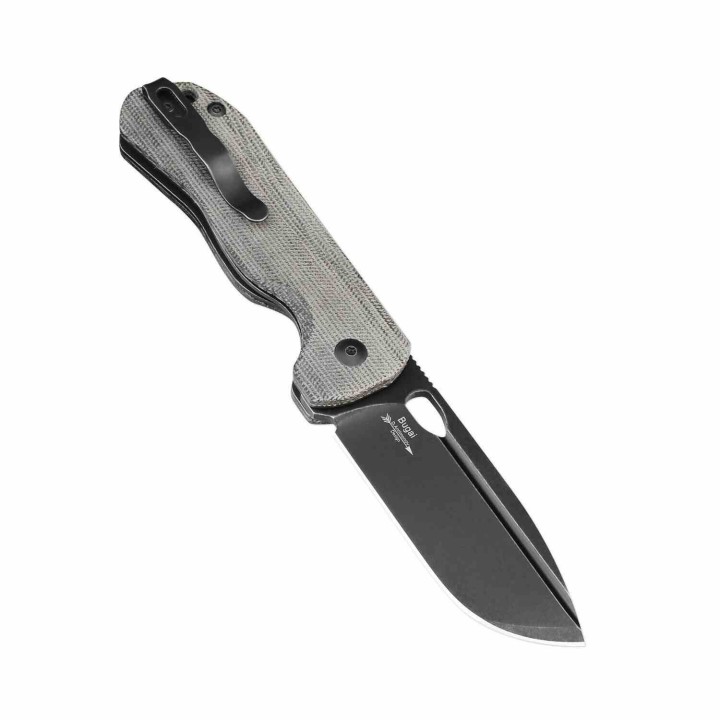 Couteau Kizer Cutlery Bugai Lame Acier CPM-3V Black Drop Point Manche Micarta IKBS Linerlock CLip KIV3627A1 - Livraison Gratuite
