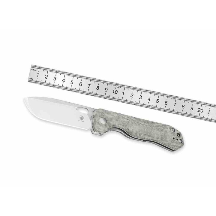 Couteau Kizer Cutlery Bugai Lame Acier 154CM Stonewash Drop Point Manche Micarta IKBS CLip KIV3627C1 - Livraison Gratuite