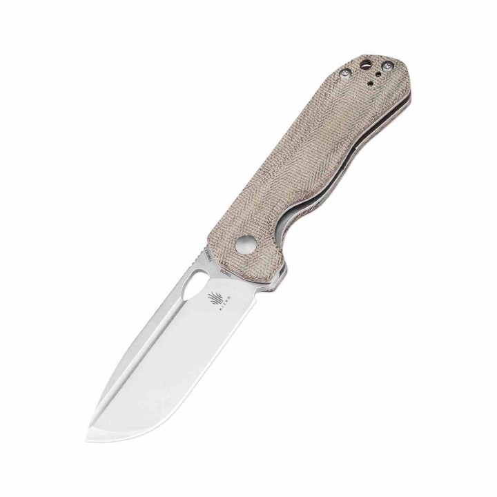 Couteau Kizer Cutlery Bugai Lame Acier 154CM Stonewash Drop Point Manche Micarta IKBS CLip KIV3627C1 - Livraison Gratuite