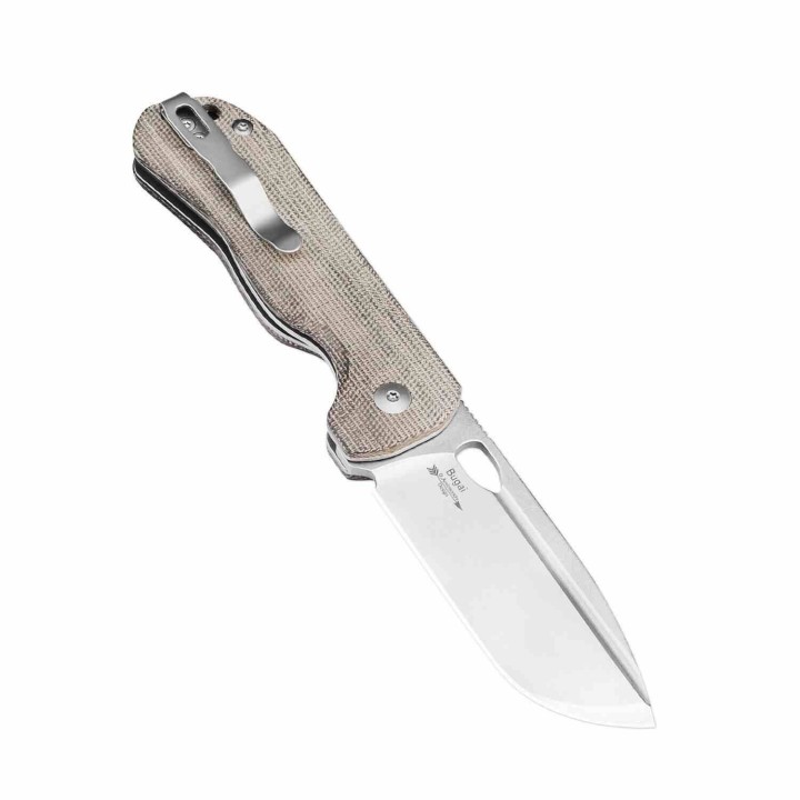 Couteau Kizer Cutlery Bugai Lame Acier 154CM Stonewash Drop Point Manche Micarta IKBS CLip KIV3627C1 - Livraison Gratuite