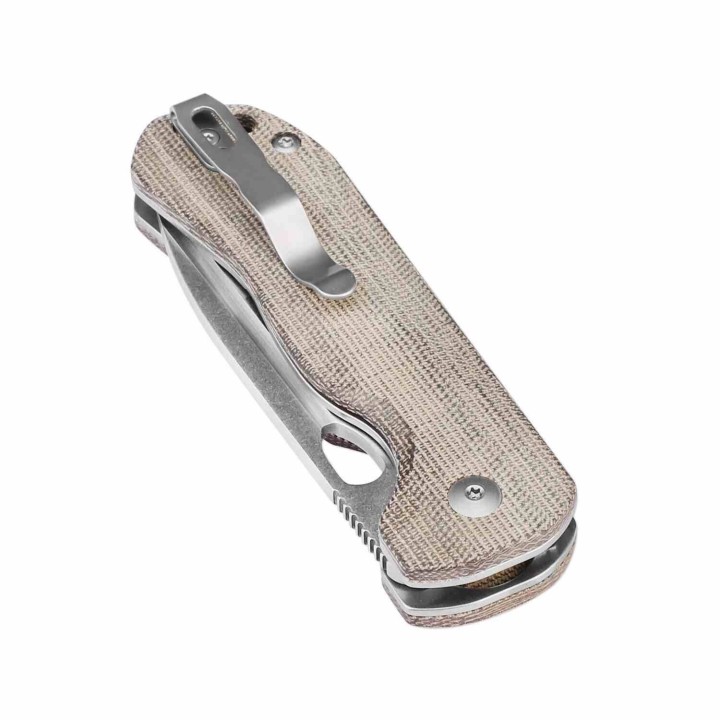 Couteau Kizer Cutlery Bugai Lame Acier 154CM Stonewash Drop Point Manche Micarta IKBS CLip KIV3627C1 - Livraison Gratuite