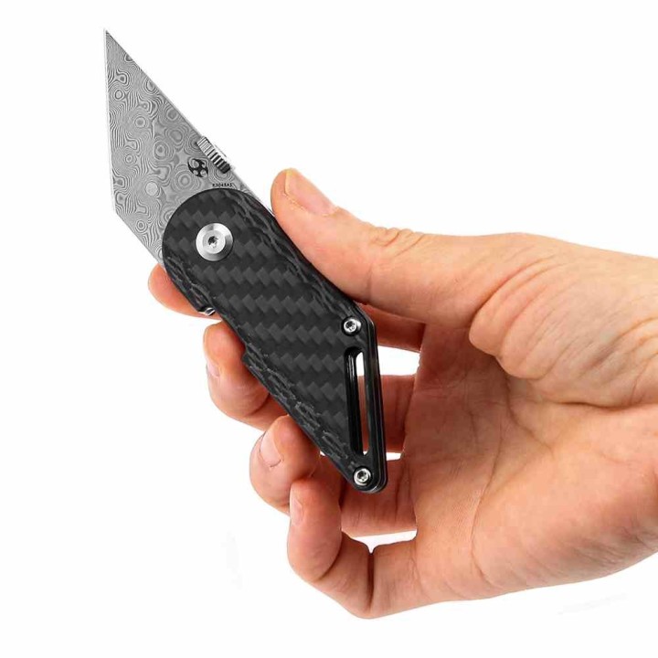 Couteau Kansept Pinkerton Dash Fibre de Carbone Lame Tanto Damas IKBS Linerlock K3045A1 - Livraison Gratuite