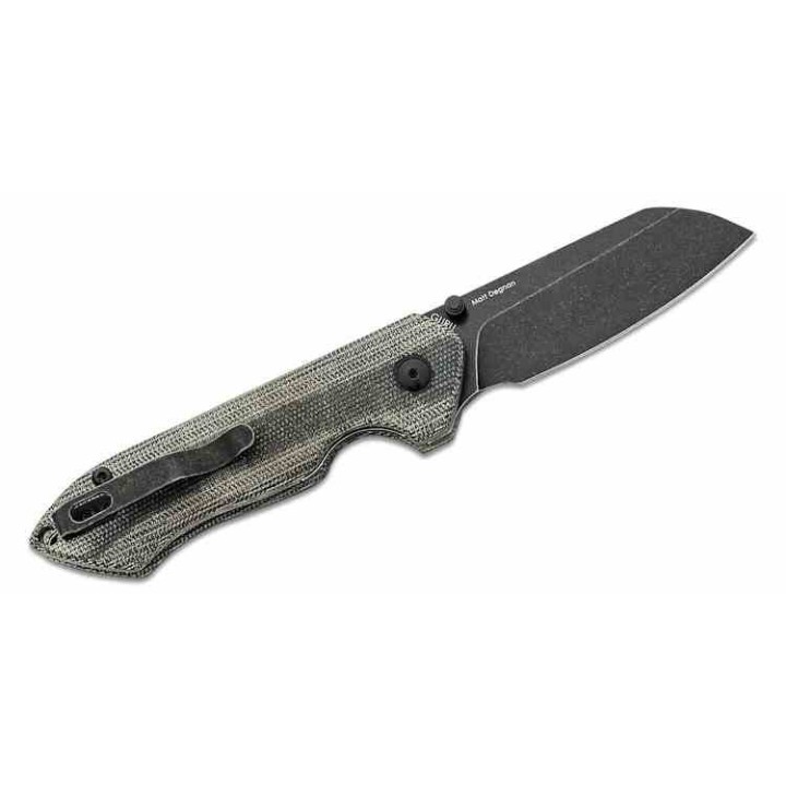 Couteau Kizer Guru Black Lame Acier 154CM Manche Micarta IKBS Linerlock Clip KIV3504C1 - Livraison Gratuite