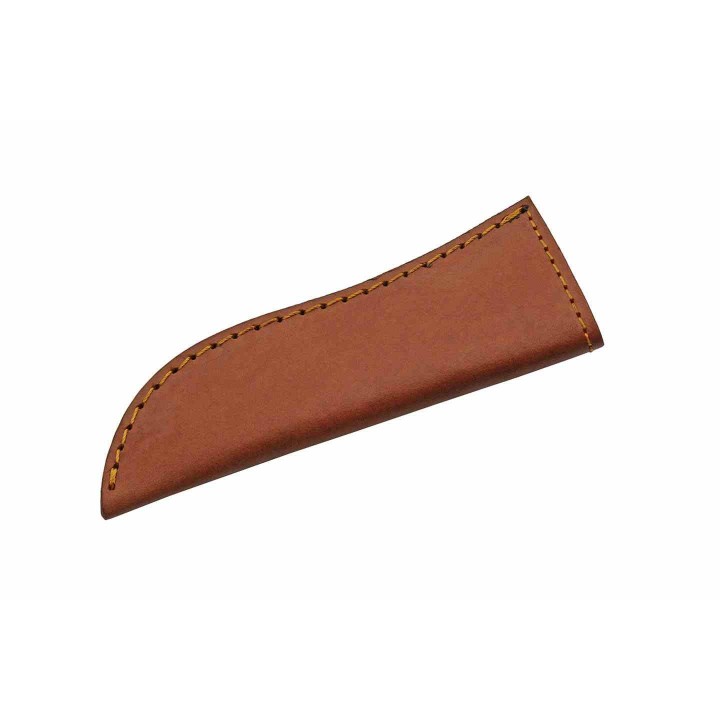 Couteau de Chasse Damas Rodeo Hunter Lame 256 Couches Manche Résine Etui Cuir DM1366 - Livraison Gratuite