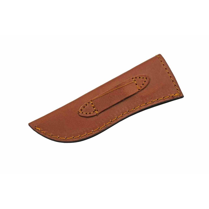 Couteau de Chasse Damas Rodeo Hunter Lame 256 Couches Manche Résine Etui Cuir DM1366 - Livraison Gratuite