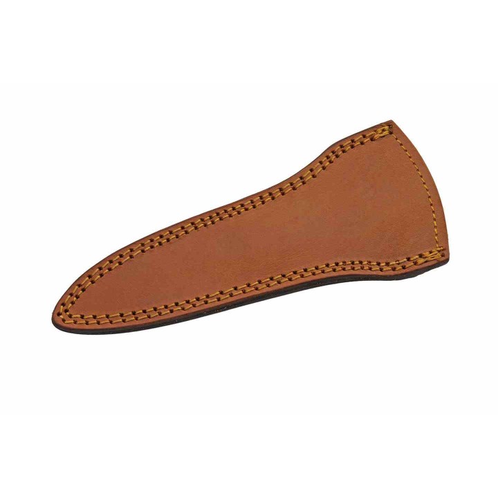 Couteau De Chasse Pig Stricker Red Lame Damas 256 Couches Manche Bois Etui Cuir DM1367RD - Livraison Gratuite