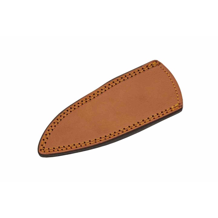 Couteau Damas Skinner Manche Os de Chameau/Résine Lame 256 Couches Etui Cuir DM1370RD - Livraison Gratuite