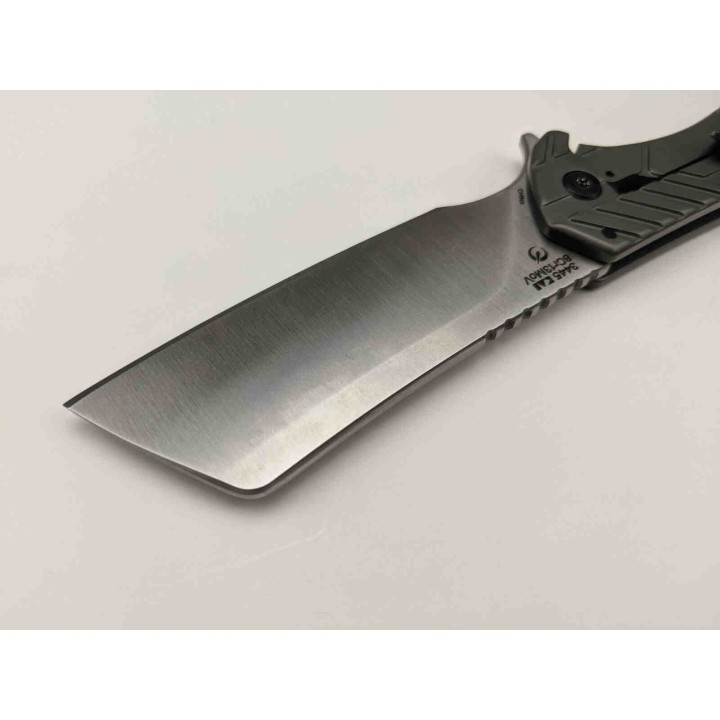Couteau Kershaw Static KVT Manche Acier Lame Cleaver Acier 8Cr13MoV Framelock Clip KS3445 - Livraison Gratuite