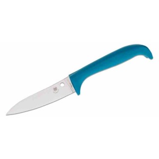 Couteau de Cuisine Spyderco Counter Critter Lame Acier 7Cr17 Manche Plastique Bleu SCK21PBL - Livraison Gratuite