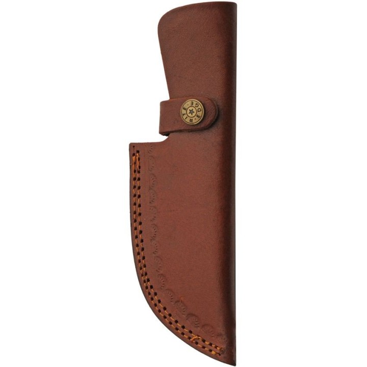 Couteau De Chasse Skinner Manche Buffalo Bone Lame Acier Inox Etui Cuir PA203452BO - Livraison Gratuite