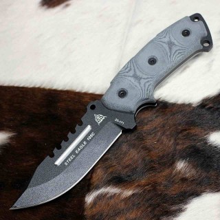 Couteau Tops Steel Eagle Hunter Point Saw  Lame Acier Carbone 1095 Manche Micarta Etui Kydex USA TPSE105C - Livraison Gratuite